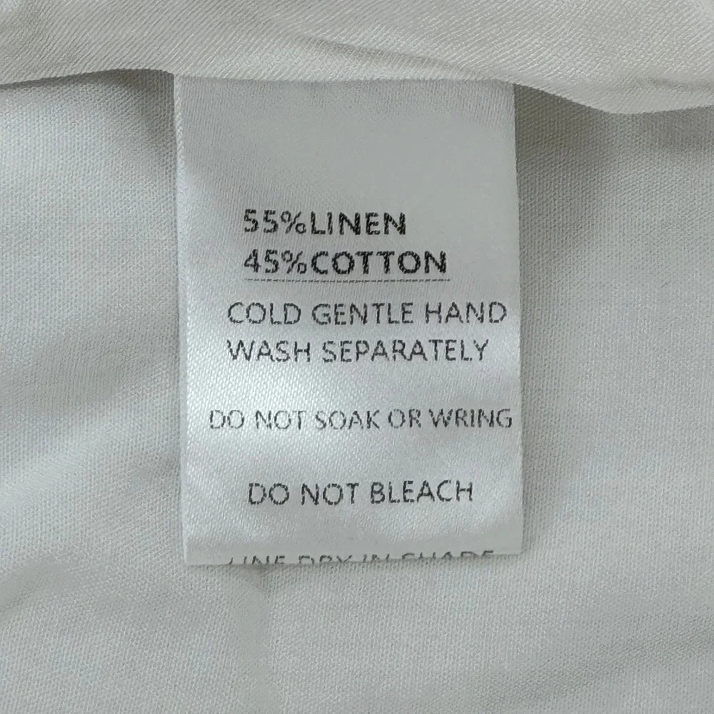 Princess Polly White Linen Blend Elastic Waist Mini Skirt US 4 Lined Pocketed